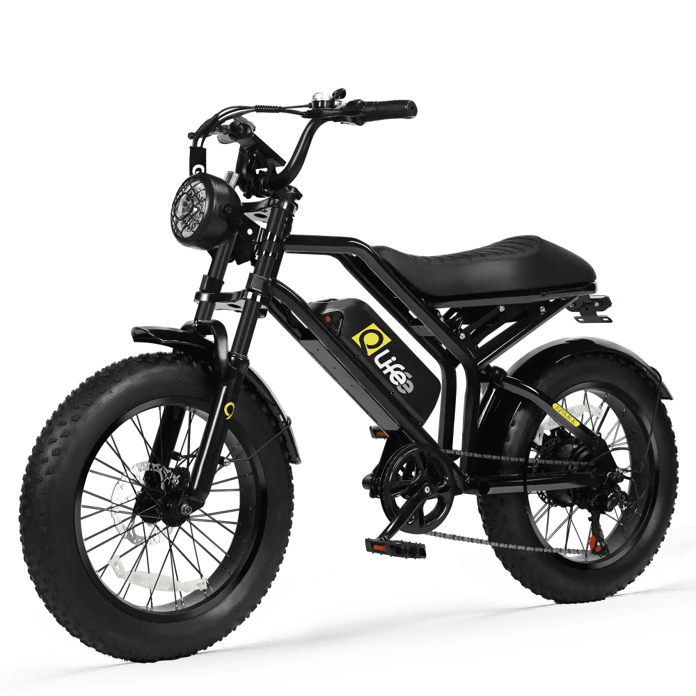 Qlife Spark Full Suspension Fat Tire Electric Mountain Bike - E-Lite Ride
