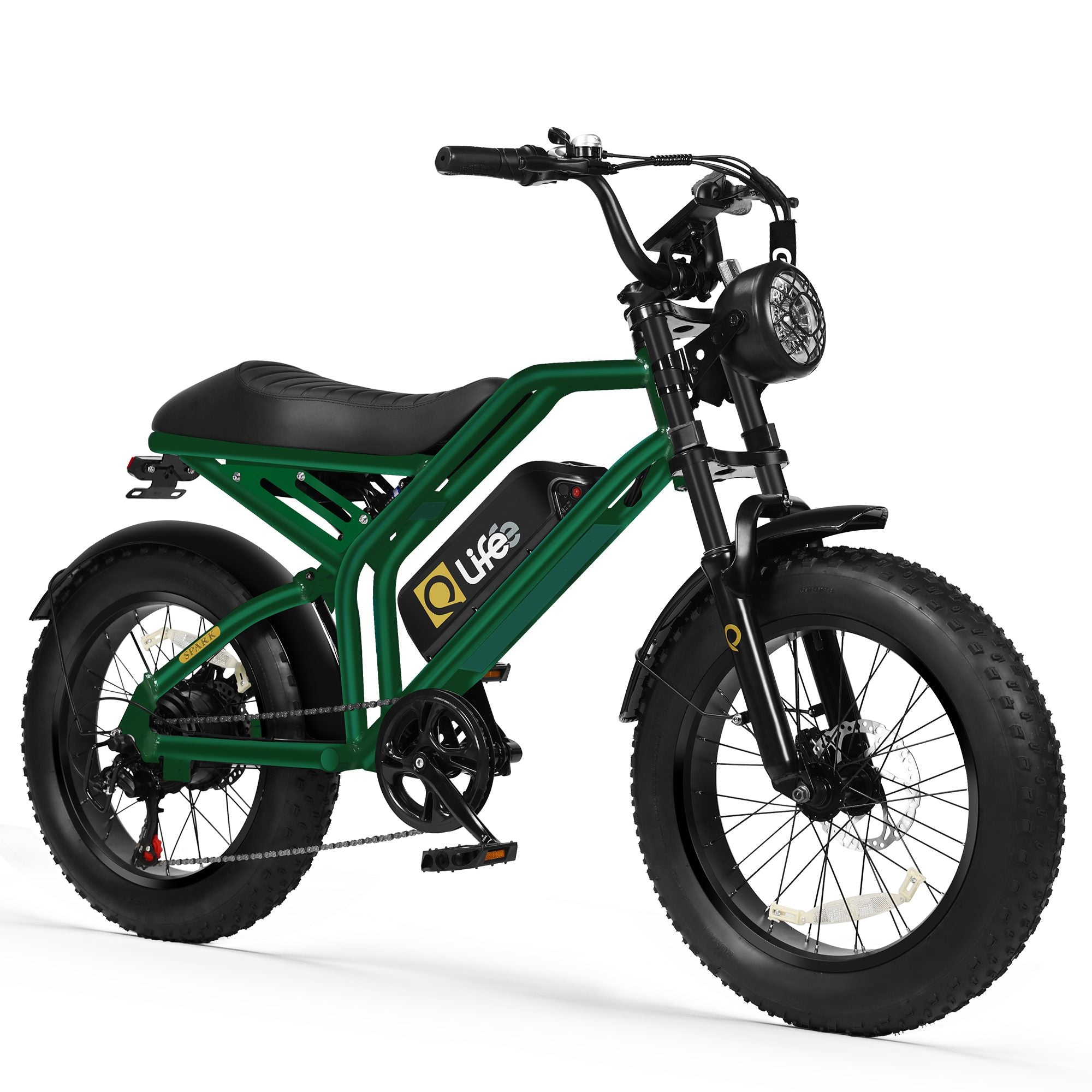 Qlife Spark Fast Full Suspension Electric Fat Tire Dirt Mountain Electric Bike