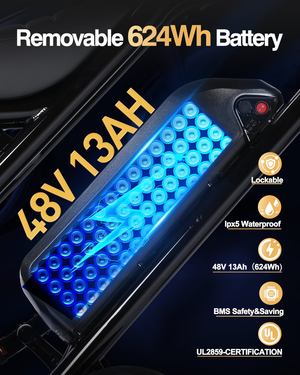 Qlife Spark Fast Full Suspension Electric Fat Tire Dirt Mountain Electric Bike