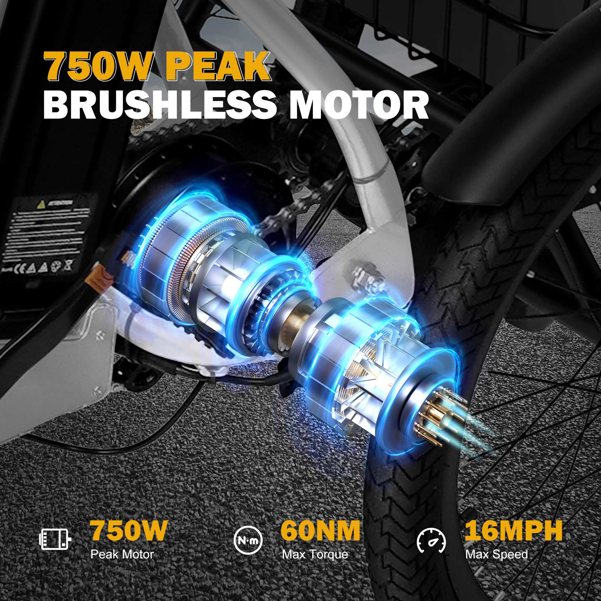 Qlife Triker Folding 3 Wheel Pedal-Assist Electric Cargo Tricycle Bike