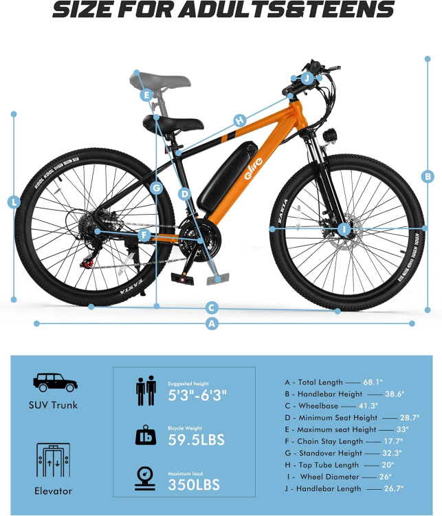 Qlife Racer Electric Delivery Mountain E-bike