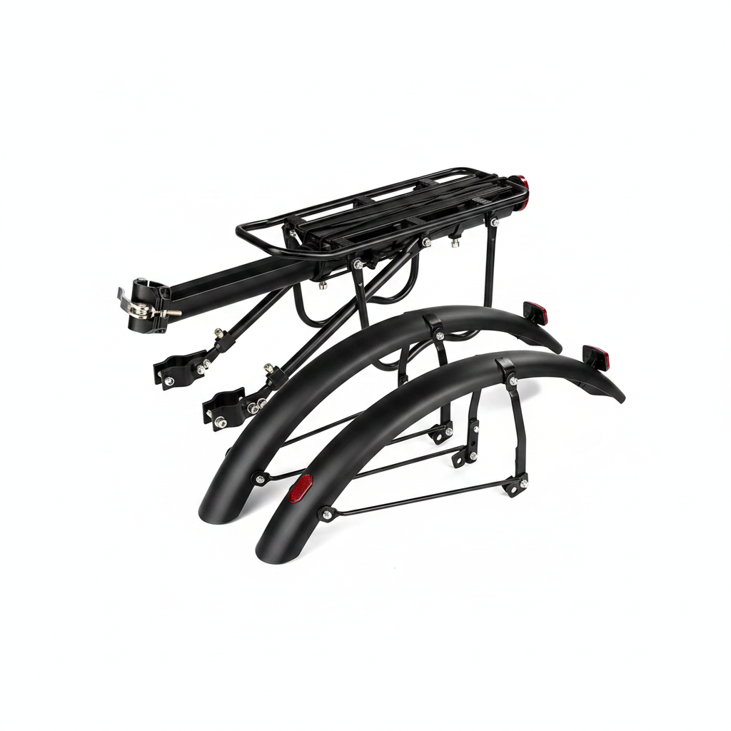 e-Bike Fenders & Rear Rack Set | Mud Protection + Cargo Carry | E-Lite Ride