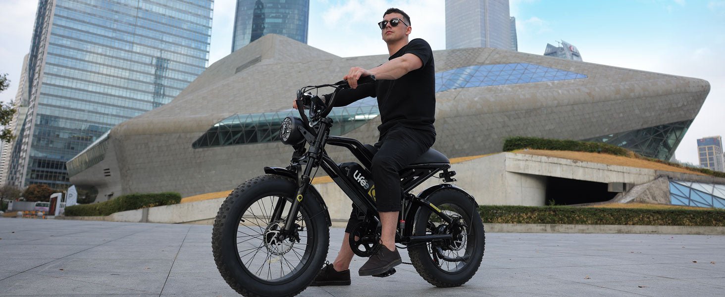 Qlife Spark Fast Full Suspension Electric Fat Tire Dirt Mountain Electric Bike - E - Lite Ride