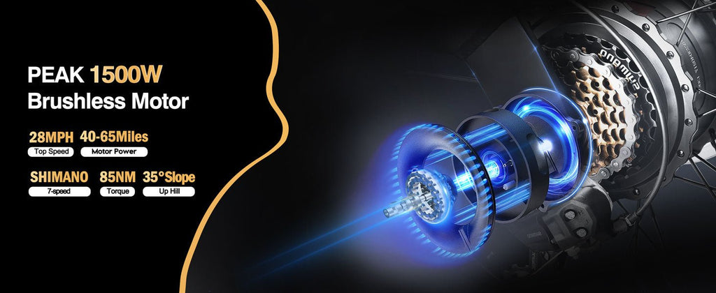 Qlife Spark Fast Full Suspension Electric Fat Tire Dirt Mountain Electric Bike - E - Lite Ride